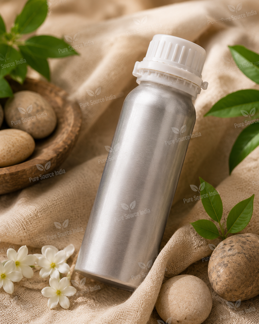 Pure Source India Aluminum Empty Bottle 100ml with Inner Lid & Cap – Ideal for Essential Oils, Oil Blends, Cosmetics and Liquid Storage (Copy) (Copy)