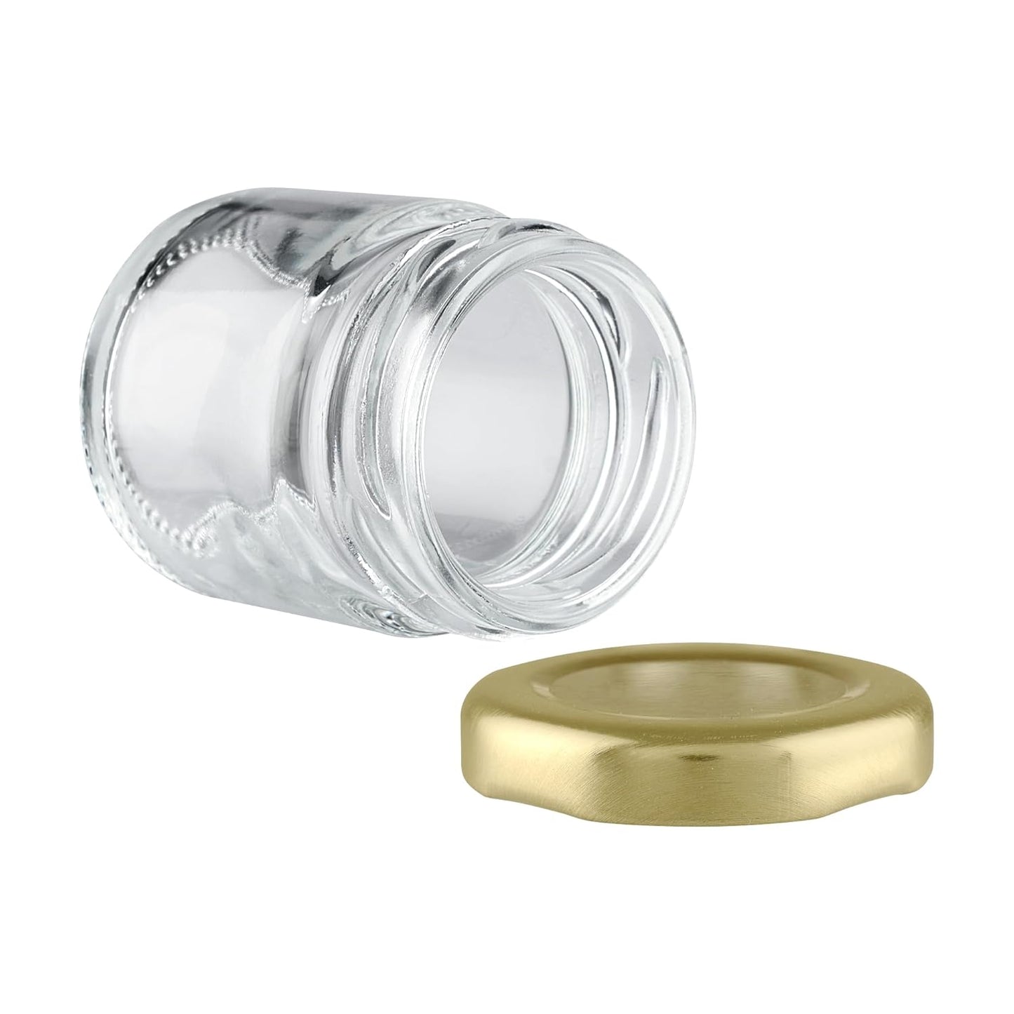 Pure Source India 41 GRM Round Mini Glass Jar with Airtight Cap