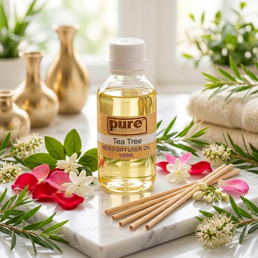 Pure Source India 100ML Tea Tree Aroma Reed Diffuser Refill , 8 Pcs Reed Stick Coming Free With This Reed Diffuser Oil