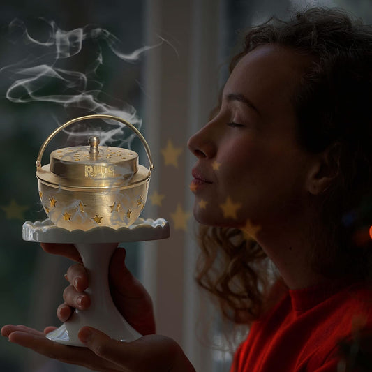 Pure Source India Multipurpose Brass Kapoor Dani, Aroma Diffuser, Incense Burner, Pack of 1