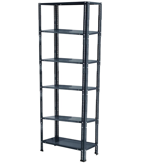 Iron Matte Finish (2 X 1 X 5 FT) (6 Shelf) Adjustable Display Rack for Home Office & Gym Use