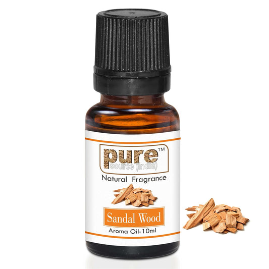 Pure Source India Sandalwood Aroma Oil | Premium Fragrance Oil for Diffuser, Aromatherapy, Meditation, Candles, Soap Making, Humidifier & Home Air Freshener