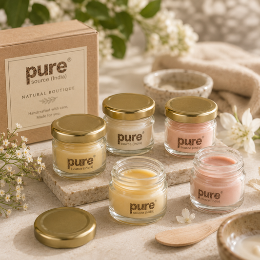 Pure Source India 41 GRM Round Mini Glass Jar with Airtight Cap