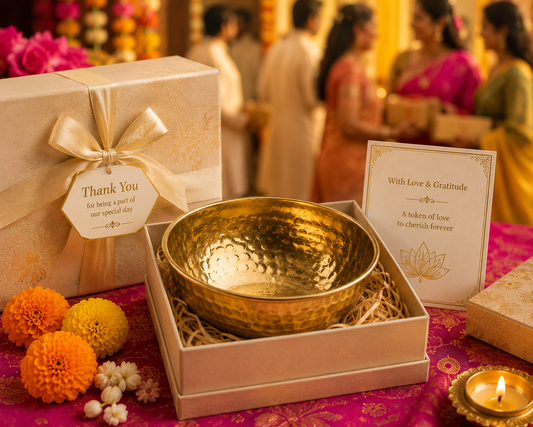 Pure Source India Hammered Brass Bowl, 100 ML