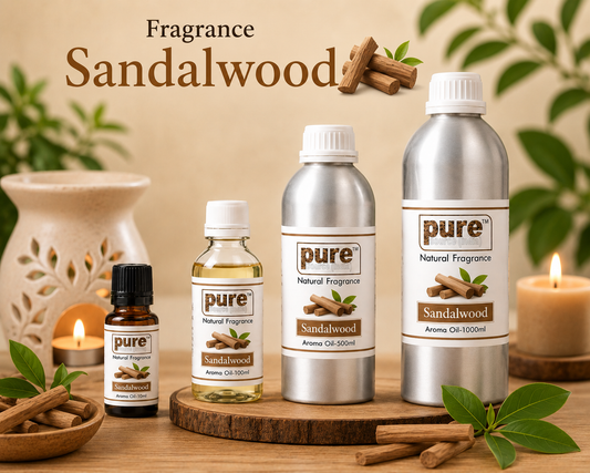 Pure Source India Sandalwood Aroma Oil | Premium Fragrance Oil for Diffuser, Aromatherapy, Meditation, Candles, Soap Making, Humidifier & Home Air Freshener