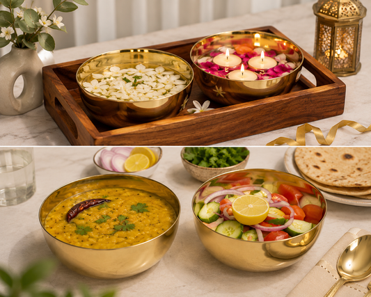 Pure Source India Handmade Bronze Kansa Bowl, 225 ml (4 Inch, 1 Pcs)
