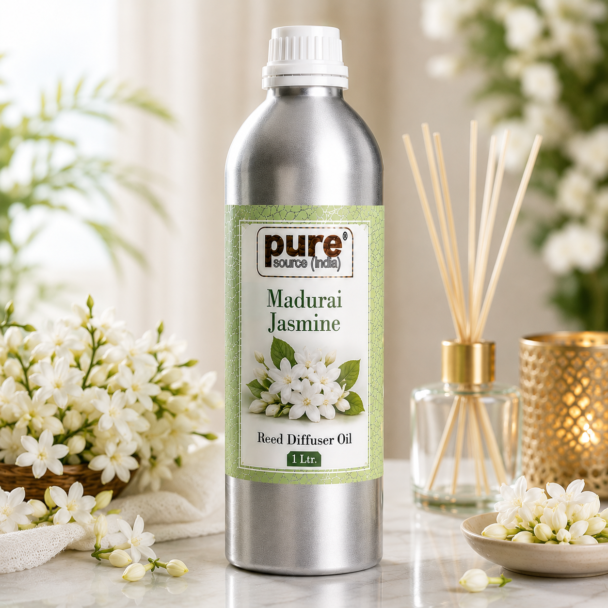 Pure Source (India) 1 Liter Reed Diffuser Oil for Home, Bedroom, Living Room & Office, Liquid