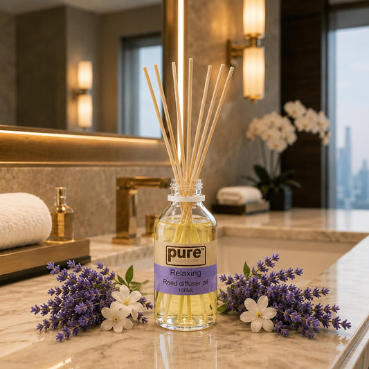 Pure Source India 100ML Relaxing Aroma Reed Diffuser Refill , 8 Pcs Reed Stick Coming Free With This Reed Diffuser Oil