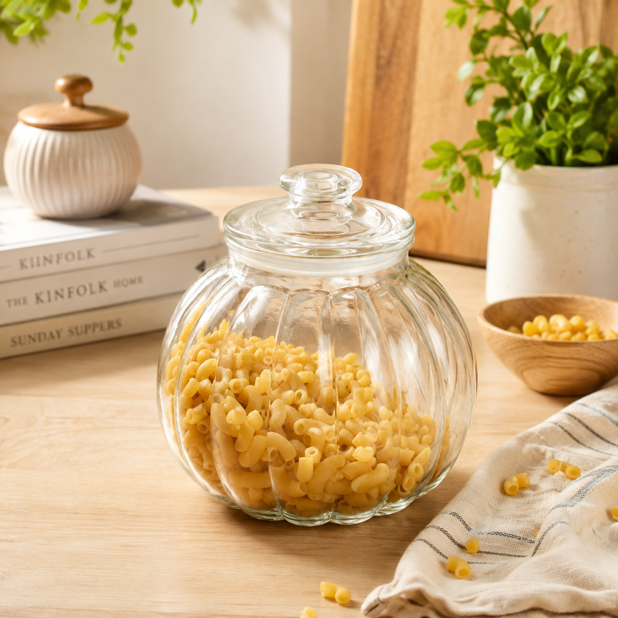 Pure Source India 3Ltr Garlic Airtight Glass Jar,