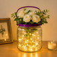Pure Source India 3 Kg Glass Jar Container With Purple Lid Handle