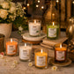 Pure Source India Scented Votive Candle Gift Set of 6 (50g Each) | Premium Glass Jar Candles for Home Décor, Bedroom, Spa, Meditation & Gifting (Orange, Musk & Camphor)