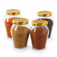 Pure Source India 1000ml Glass Matka Jar with Golden Airtight Lid | Leak-Proof Glass Container for Kitchen, Spices, Dry Fruits, Pickles, Snacks & Multipurpose Storage