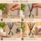 Pure Source India 100ML Empty Round Reed Diffuser Glass Bottle Coming with 6 Pcs Black Reed Sticks