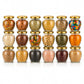 Pure Source India 100ml Glass Matka Jar with Golden Airtight Lid | Leak-Proof Small Glass Container for Spices, Masala, Herbs, Dry Fruits & Kitchen Storage