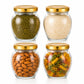 Pure Source India 100ml Glass Matka Jar with Golden Airtight Lid | Leak-Proof Small Glass Container for Spices, Masala, Herbs, Dry Fruits & Kitchen Storage