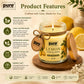 Pure Source India Lemon Scented Jar Candle | 150 GM | Premium Wax Candle | 35-40 Hours Burn Time | Aromatherapy Candle for Home Decor, Bedroom, Spa, Meditation & Gift