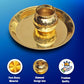 Pure Source India Pure Brass Pooja Thali with Lota, 10 Inch Traditional Puja Plate & Kalash Set | Brass Thali for Pooja, Aarti, Diwali, Wedding, Housewarming & Religious Ceremonies