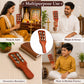 Pure Source India Wooden Kartal Handheld Jingle Bell Musical Instrument Pack of 2 | 6 Stainless Steel Bells | Traditional Rhythm Shaker for Bhajan, Kirtan, Pooja, Aarti, Music Class & Kids