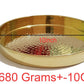 Pure Source India Pure Brass Hammered Thali/Tray, Heavy Weight Dinner Plate, Gold, Round, Pack of 1