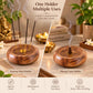 Pure Source India Wooden Incense Stick & Dhoop Cone Holder with 4 Holes |for Pooja Room Decor