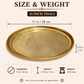 Pure Source India Handmade Flower Embossed Design Brass Puja Thali