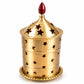 Pure Source India Brass Akhand Diya with Cover, 10L x 10W x 17.5H cm | Long-Burning Jyot Oil Lamp for Pooja Room, Home Temple, Daily Worship, Navratri, Diwali & Religious Ceremonies