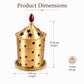 Pure Source India Brass Akhand Diya with Cover, 10L x 10W x 17.5H cm | Long-Burning Jyot Oil Lamp for Pooja Room, Home Temple, Daily Worship, Navratri, Diwali & Religious Ceremonies