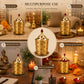 Pure Source India Brass Akhand Diya with Cover, 10L x 10W x 17.5H cm | Long-Burning Jyot Oil Lamp for Pooja Room, Home Temple, Daily Worship, Navratri, Diwali & Religious Ceremonies