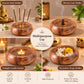 Pure Source India Wooden Incense Stick & Dhoop Cone Holder with 4 Holes |for Pooja Room Decor