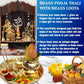 Pure Source India Pure Brass Pooja Thali with Lota, 10 Inch Traditional Puja Plate & Kalash Set | Brass Thali for Pooja, Aarti, Diwali, Wedding, Housewarming & Religious Ceremonies