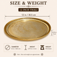 Pure Source India Handmade Flower Embossed Design Brass Puja Thali