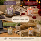 Pure Source India Scented Votive Candle Gift Set of 6 (50g Each) | Premium Glass Jar Candles for Home Décor, Bedroom, Spa, Meditation & Gifting (Mandarin, Coffee, Cedarwood)