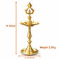 Pure Source India Brass Panchmukhi Oil Lamp, 13 Inch | Traditional Handmade Indian Diya for Pooja, Temple, Home Mandir, Festivals, Diwali & Religious Decor | Brass Deepam