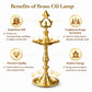 Pure Source India Brass Panchmukhi Oil Lamp, 13 Inch | Traditional Handmade Indian Diya for Pooja, Temple, Home Mandir, Festivals, Diwali & Religious Decor | Brass Deepam