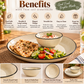 Pure Source India 10 Inch Plate & 200 ml Bowl Speckled Ceramic Chip & Dip Serving Platter with Bowl