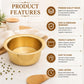 Pure Source India Pure Brass Round Patila Tope Bhagona, Traditional Brass Cooking Pot | Indian Brass Cookware for Home Kitchen, Restaurant, Hotel, Serving, Cooking & Gifting