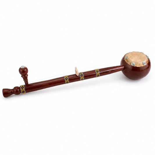 Pure Source India Wooden Ektara Musical Instrument | Traditional One String Folk Instrument for Beginners | Ideal for Bhajan, Kirtan, Meditation, Folk Music, Stage Performance & Home Decor | Dark Brown