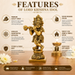 Pure Source India Pure Brass Lord Krishna Idol with Flute (7.5 cm) | Shree Lord Krishna Statue for Home Decor, Office Desk | Gift for House Warming (106 gm)