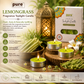 Pure Source India Scented Lemongrass Tea Light Candles Pack of 25 | Fragrance Tealights for Home Decor, Meditation, Pooja, Diwali, Parties & Aromatherapy | Long-Lasting Decorative Candles