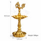 Pure Source India Panchmukhi Brass Oil Lamp, Traditional Peacock Diya | 10.5 Inch Tall Deepam for Pooja, Aarti, Diwali, Home Temple, Mandir & Religious Ceremonies