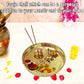 Pure Source India Pure Brass Hammered Thali Set of 3, 6, 7 & 8 Inch Traditional Indian Brass Serving Plates | Pooja Thali, Dining Plates, Prasad, Festive Serving & Gifting