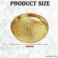 Pure Source India Pure Brass Hammered Thali Set of 3, 6, 7 & 8 Inch Traditional Indian Brass Serving Plates | Pooja Thali, Dining Plates, Prasad, Festive Serving & Gifting