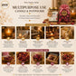 Pure Source India Luxury Festive Gift Box Hamper with Geranium Scented Candles & Pink Potpourri