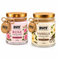 Pure Source India Scented Jar Candle Set of 2 (Rose & Vanilla) | 150 g Each | Premium Wax Candles | 35–40 Hours Burn Time | Aromatherapy Candles for Home Decor, Diwali, Bedroom, Spa & Gifting
