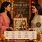 Pure Source India Diwali Pooja Gift Set with Roli Kumkum & Ghee Wicks (Green)
