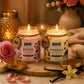 Pure Source India Scented Jar Candle Set of 2 (Rose & Vanilla) | 150 g Each | Premium Wax Candles | 35–40 Hours Burn Time | Aromatherapy Candles for Home Decor, Diwali, Bedroom, Spa & Gifting