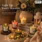 Pure Source India Scented Votive Candle Gift Set of 6 (50g Each) | Premium Glass Jar Candles for Home Décor, Bedroom, Spa, Meditation & Gifting (Rosemary, Apple Spice & Lemon)