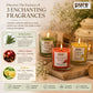Pure Source India Scented Votive Candle Gift Set of 6 (50g Each) | Premium Glass Jar Candles for Home Décor, Bedroom, Spa, Meditation & Gifting (Rosemary, Apple Spice & Lemon)