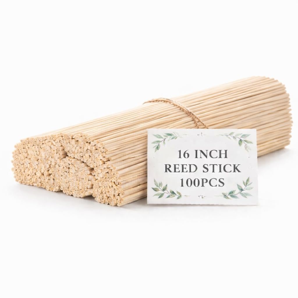 3mm Natural Rattan Reed Diffuser Sticks – 100 Pcs for Aroma Diffuser, Essential Oils, Fragrance Diffuser, Home Room Air Freshener, Spa & Office