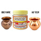 Pure Source India Shining Powder for Brass & Copper | Metal Cleaner for Utensils & Pooja Items | Removes Stains & Restores Shine -100GM